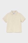 Pamučna polo majica Mayoral boja: bež, bez uzorka, 102