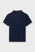 Mayoral polo bawełniane dziecięce kolor niebieski gładki 890