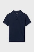 Mayoral polo bawełniane dziecięce kolor niebieski gładki 890