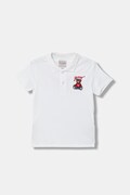 Guess polo bawełniane kolor biały z aplikacją N6RP02 KADZ4