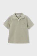Mayoral tricouri polo din bumbac pentru copii culoarea verde, uni, 3105