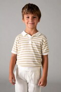 Otroški polo Mayoral bež barva, 3106