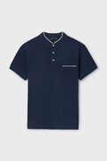 Mayoral polo bawełniane dziecięce kolor granatowy gładki 6163