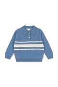 Konges Sløjd sweter wełniany dziecięcy BASI POLO kolor niebieski lekki KS104662