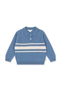 Konges Sløjd sweter wełniany dziecięcy BASI POLO kolor niebieski lekki KS104662