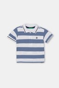 United Colors of Benetton detské bavlnené polo tričko modrá farba 37JJG3012