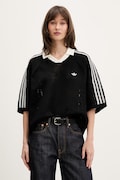 adidas Originals Crochet polo swetrowe ażurowe damskie czarne KC6491