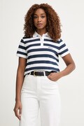 Barbour polo damskie bawełniane Ashbourne granatowe LML0887