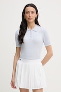 Lacoste svetrové polo dámské s bavlnou modré AF0972