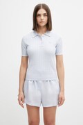 Lacoste polo swetrowe z bawełną damskie niebieskie AF0972