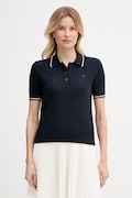 Lacoste polo swetrowe z bawełną damskie granatowe AF0972