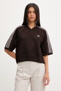 adidas Originals Πλεκτό μπλουζάκι πόλο γυναικείο καφέ KE0198