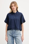 Lacoste polo pentru femei, cu lyocell bleumarin CF0061
