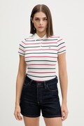 Tommy Jeans polo damskie bawełniane z elastanem białe DW0DW22327