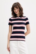 Tommy Jeans polo damskie bawełniane z elastanem granatowe DW0DW22327
