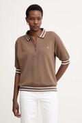 Armani Exchange polo ženska s viskozom smeđa XW002215 AF13401