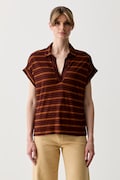 United Colors of Benetton polo pentru femei cu in maro 35LYD301E