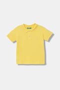 United Colors of Benetton polo dziecięce bawełniane żółte 3089G3008