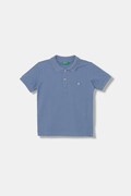 United Colors of Benetton polo dziecięce bawełniane niebieskie 3089G3008