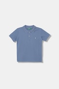 United Colors of Benetton polo dziecięce bawełniane niebieskie 3089G3008