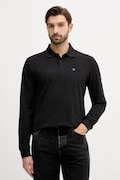 Βαμβακερή μπλούζα με μακριά μανίκια Calvin Klein Jeans χρώμα: μαύρο, LV04RE201G