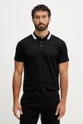 Karl Lagerfeld polo bawełniane kolor czarny gładki 561200.745001