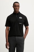Karl Lagerfeld polo bawełniane męski kolor czarny z nadrukiem 561225.745127