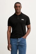 Karl Lagerfeld polo męski kolor czarny z nadrukiem 561235.745780