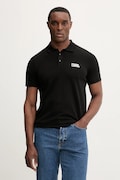 Karl Lagerfeld polo męski kolor czarny z nadrukiem 561235.745780