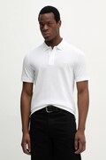 BOSS polo bawełniane Pallas męski kolor biały gładki 50553564