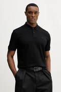 Памучна тениска с яка BOSS C-Parris 98 в черно с изчистен дизайн 50555300