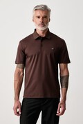 BOSS T-shirt męski bawełniany C-Parris 01 brązowy 50555829