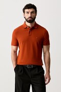 Tommy Hilfiger πόλο ανδρικό βαμβακερό με ελαστάν πορτοκαλί MW0MW17770