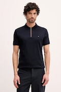 Tommy Hilfiger polo bawełniane męski kolor granatowy gładki MW0MW41613