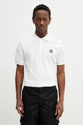 Bombažen polo Kenzo moški, bela barva, FG55PO1024PU