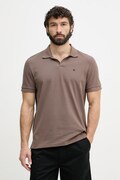 Calvin Klein Jeans polo pánské bavlněné hnědé LV04RF215G
