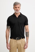 Lindbergh polo męskie bawełniane z elastanem czarne 30.404036A