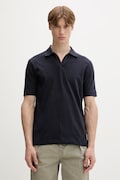 Marc O'Polo polo męskie z dodatkiem lnu granatowe 5000012676