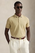 Bavlněné polo tričko Polo Ralph Lauren pánské, béžová barva, 710B13479