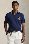 Polo Ralph Lauren polo bawełniane męski kolor granatowy z aplikacją 710B14507