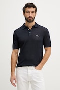 Aeronautica Militare polo męskie lniane granatowe MA1625UL00935