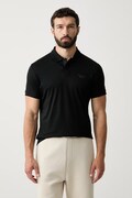 BOSS Green polo tričko pánske bavlnené BOSS X PORSCHE čierne 50559801