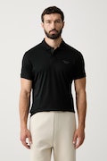 BOSS Green polo tričko pánske bavlnené BOSS X PORSCHE čierne 50559801