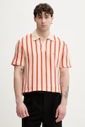Tommy Hilfiger polo pánské bavlněné oranžové MW0MW42770
