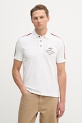 Bavlnené polo tričko Aeronautica Militare biela farba, s nášivkou, PO1926UJ00723