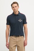 Bavlnené polo tričko Aeronautica Militare tmavomodrá farba, s nášivkou, PO1926UJ00723