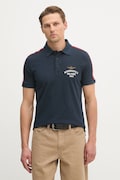 Bavlnené polo tričko Aeronautica Militare tmavomodrá farba, s nášivkou, PO1926UJ00723
