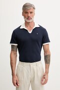 Karl Lagerfeld polo pánské s bavlnou námořnické modré B2M46062