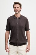 Joop! koszula męska bawełniana brązowa w jodełkę 30101510