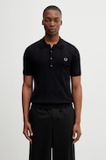 Fred Perry polo z dodatkiem wełny męski kolor granatowy gładki K2308